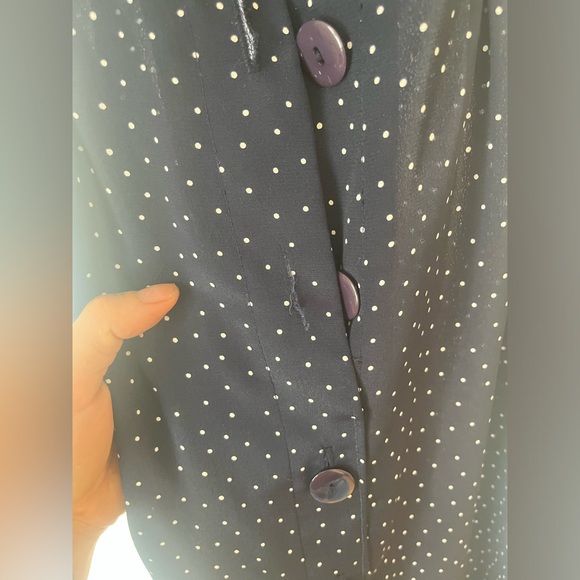 Jaki petites navy polka dot farm dress with pockets - Picture 4 of 5